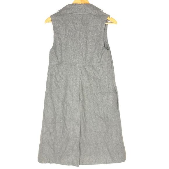 See by Chloe City Wool Vest Sleeveless Button Front Oversized Drizzle Grey 2 - Picture 7 of 14